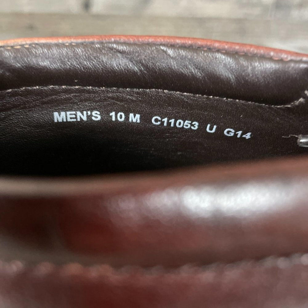 Cole Haan Liam Mens 10 Burgundy Brogue Wingtip Ankle Chukka Boots C11053 - Picture 9 of 11